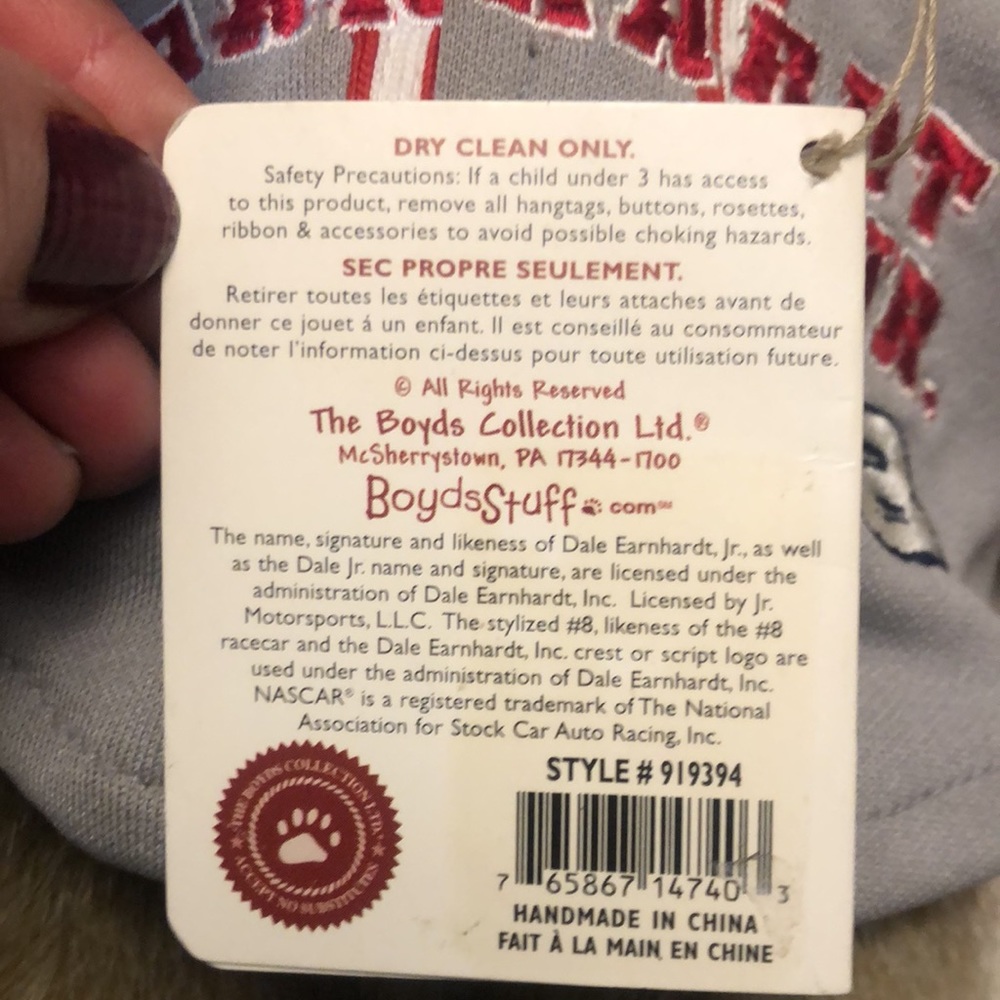Boyd’s Earnhardt Jr. #8 NASCAR Teddy Bear NWT - Picture 10 of 10